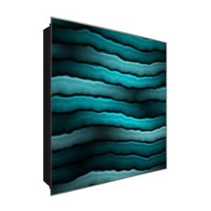  Schlüsselkasten 'Matten Platten' 30x30 Glas, inkl. Haken Schlüsselbrett Schlüssel-Box Design Aufbewahrung