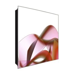  Schlüsselkasten 'Moderne Kunst' 30x30 Glas, inkl. Haken Schlüsselbrett Schlüssel-Box Design Aufbewahrung