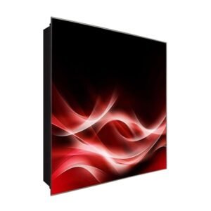  Schlüsselkasten 'Moderne Schwingung' 30x30 Glas, inkl. Haken Schlüsselbrett Schlüssel-Box Design Aufbewahrung