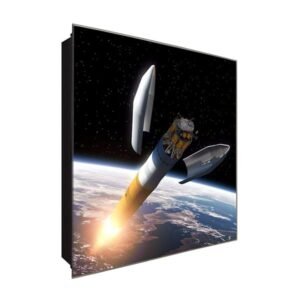  Schlüsselkasten 'Mondkapsel' 30x30 Glas, inkl. Haken Schlüsselbrett Schlüssel-Box Design Aufbewahrung