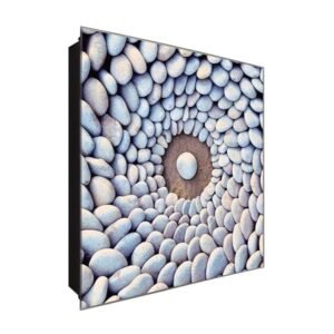  Schlüsselkasten 'Mosaik aus Steine ' 30x30 Glas, inkl. Haken Schlüsselbrett Schlüssel-Box Design Aufbewahrung