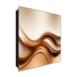  Schlüsselkasten 'Muster wellig' 30x30 Glas, inkl. Haken Schlüsselbrett Schlüssel-Box Design Aufbewahrung