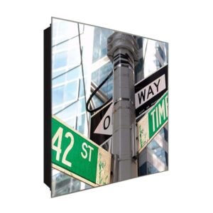  Schlüsselkasten 'On Way ' 30x30 Glas, inkl. Haken Schlüsselbrett Schlüssel-Box Design Aufbewahrung