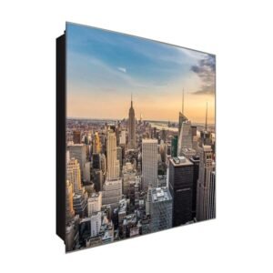  Schlüsselkasten 'Overview' 30x30 Glas, inkl. Haken Schlüsselbrett Schlüssel-Box Design Aufbewahrung