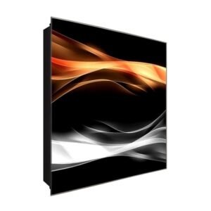  Schlüsselkasten 'Parallel Musterung' 30x30 Glas, inkl. Haken Schlüsselbrett Schlüssel-Box Design Aufbewahrung