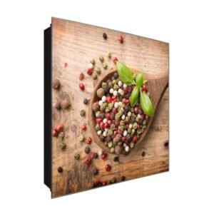  Schlüsselkasten 'Pfefferlöffel' 30x30 Glas, inkl. Haken Schlüsselbrett Schlüssel-Box Design Aufbewahrung