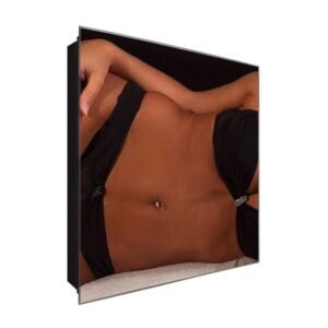  Schlüsselkasten 'Piercing Babe ' 30x30 Glas, inkl. Haken Schlüsselbrett Schlüssel-Box Design Aufbewahrung