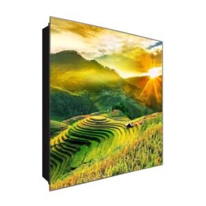  Schlüsselkasten 'Pure Natur' 30x30 Glas, inkl. Haken Schlüsselbrett Schlüssel-Box Design Aufbewahrung