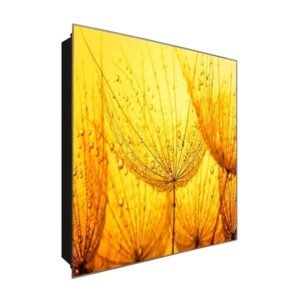  Schlüsselkasten 'Pusteblume Makro 2' 30x30 Glas, inkl. Haken Schlüsselbrett Schlüssel-Box Design Aufbewahrung