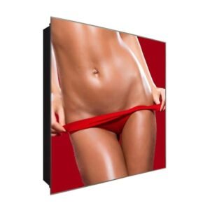  Schlüsselkasten 'Red String 2' 30x30 Glas, inkl. Haken Schlüsselbrett Schlüssel-Box Design Aufbewahrung