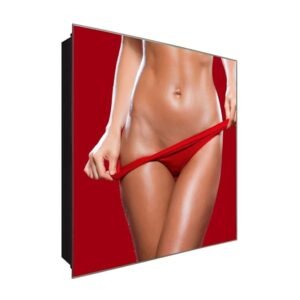  Schlüsselkasten 'Red String' 30x30 Glas, inkl. Haken Schlüsselbrett Schlüssel-Box Design Aufbewahrung