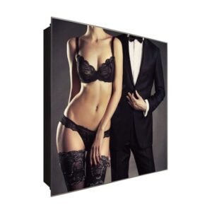  Schlüsselkasten 'Rendezvous' 30x30 Glas, inkl. Haken Schlüsselbrett Schlüssel-Box Design Aufbewahrung