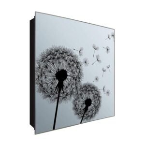  Schlüsselkasten 'Samen Flug ' 30x30 Glas, inkl. Haken Schlüsselbrett Schlüssel-Box Design Aufbewahrung