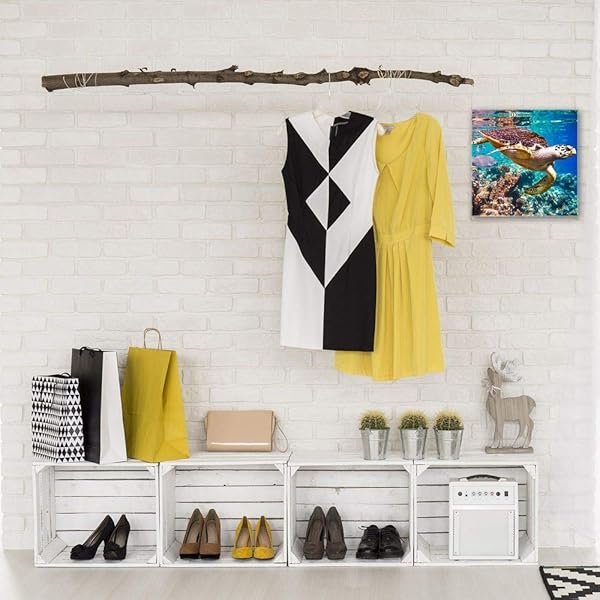 Schlüsselkasten 'Schildkröte im Ozean' 30x30 Glas, inkl. Haken Schlüsselbrett Schlüssel-Box Design Aufbewahrung – Bild 4