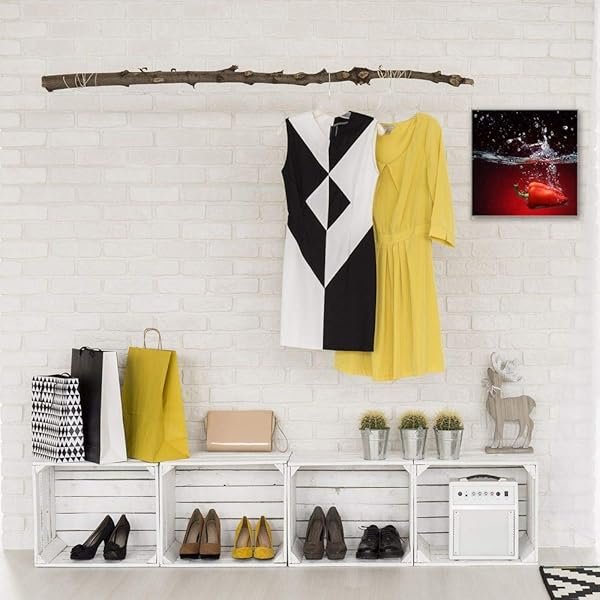 Schlüsselkasten 'Schwimmende Paprika' 30x30 Glas, inkl. Haken Schlüsselbrett Schlüssel-Box Design Aufbewahrung – Bild 4