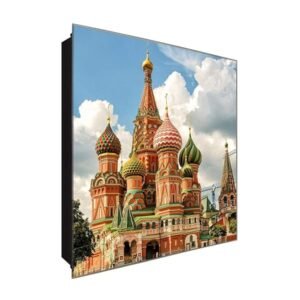  Schlüsselkasten 'Selige Basilius' 30x30 Glas, inkl. Haken Schlüsselbrett Schlüssel-Box Design Aufbewahrung