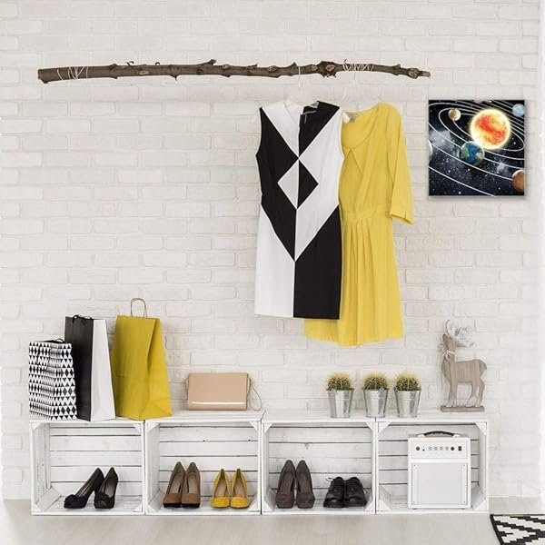 Schlüsselkasten 'Sonnensystem ' 30x30 Glas, inkl. Haken Schlüsselbrett Schlüssel-Box Design Aufbewahrung – Bild 4