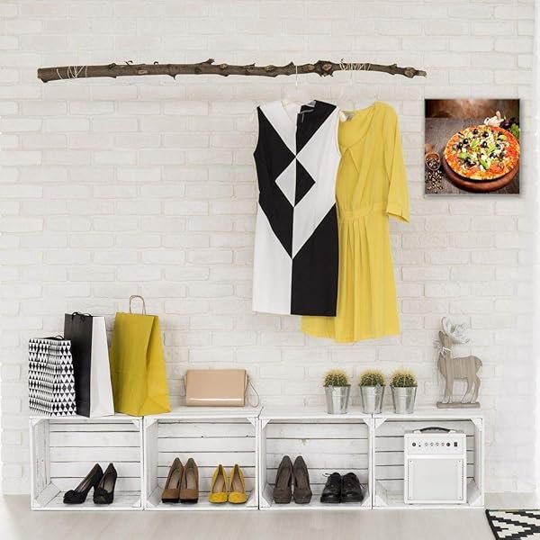 Schlüsselkasten 'Spicy Pizza' 30x30 Glas, inkl. Haken Schlüsselbrett Schlüssel-Box Design Aufbewahrung – Bild 4