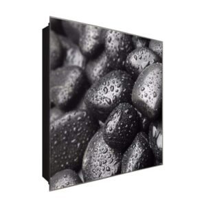  Schlüsselkasten 'Steine' 30x30 Glas, inkl. Haken Schlüsselbrett Schlüssel-Box Design Aufbewahrung