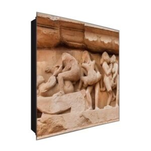  Schlüsselkasten 'Steinkunst Antique' 30x30 Glas, inkl. Haken Schlüsselbrett Schlüssel-Box Design Aufbewahrung