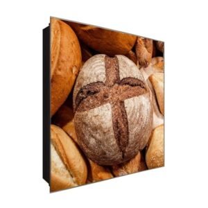  Schlüsselkasten 'Sternsemmel' 30x30 Glas, inkl. Haken Schlüsselbrett Schlüssel-Box Design Aufbewahrung