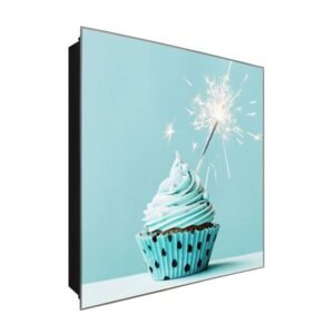  Schlüsselkasten 'Süßes Wunder' 30x30 Glas, inkl. Haken Schlüsselbrett Schlüssel-Box Design Aufbewahrung