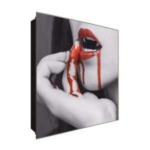  Schlüsselkasten 'Tanz der Vampiere' 30x30 Glas, inkl. Haken Schlüsselbrett Schlüssel-Box Design Aufbewahrung