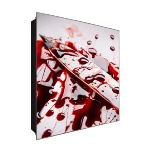  Schlüsselkasten 'Tatwaffe' 30x30 Glas, inkl. Haken Schlüsselbrett Schlüssel-Box Design Aufbewahrung