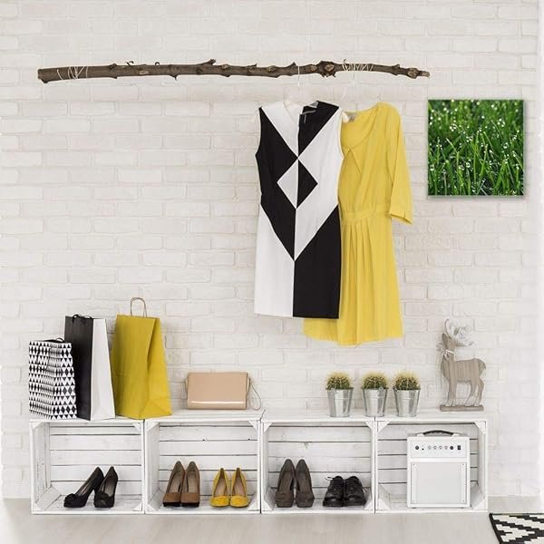 Schlüsselkasten 'Tau auf Grass' 30x30 Glas, inkl. Haken Schlüsselbrett Schlüssel-Box Design Aufbewahrung – Bild 4