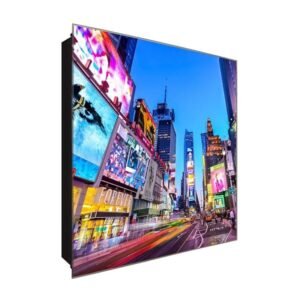  Schlüsselkasten 'Time Square Focus' 30x30 Glas, inkl. Haken Schlüsselbrett Schlüssel-Box Design Aufbewahrung