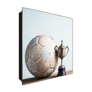  Schlüsselkasten 'Turnier Pokal' 30x30 Glas, inkl. Haken Schlüsselbrett Schlüssel-Box Design Aufbewahrung