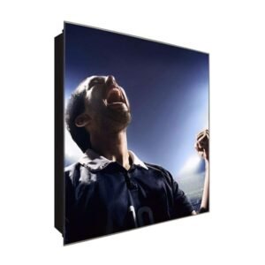  Schlüsselkasten 'Turnier Sieg' 30x30 Glas, inkl. Haken Schlüsselbrett Schlüssel-Box Design Aufbewahrung