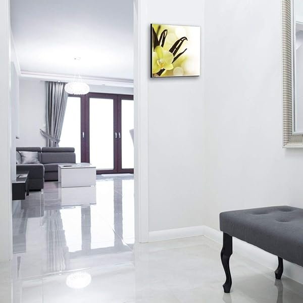 Schlüsselkasten 'Vanilla Orchidee' 30x30 Glas, inkl. Haken Schlüsselbrett Schlüssel-Box Design Aufbewahrung – Bild 3