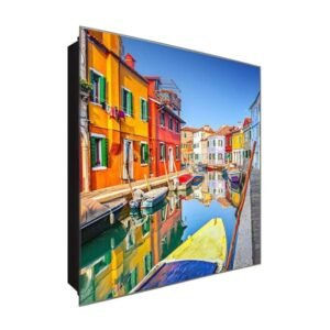  Schlüsselkasten 'Venedig' 30x30 Glas, inkl. Haken Schlüsselbrett Schlüssel-Box Design Aufbewahrung