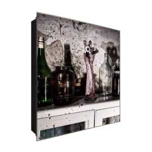  Schlüsselkasten 'Verschiedene Deko' 30x30 Glas, inkl. Haken Schlüsselbrett Schlüssel-Box Design Aufbewahrung