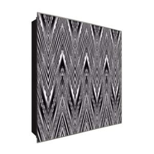  Schlüsselkasten 'Verschwommene Linien' 30x30 Glas, inkl. Haken Schlüsselbrett Schlüssel-Box Design Aufbewahrung