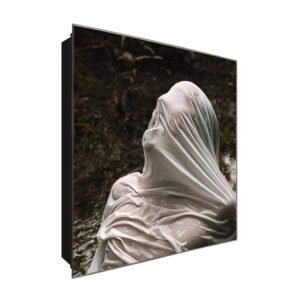  Schlüsselkasten 'Verzweifeltes Opfer' 30x30 Glas, inkl. Haken Schlüsselbrett Schlüssel-Box Design Aufbewahrung