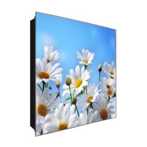  Schlüsselkasten 'Viva la Margarita ' 30x30 Glas, inkl. Haken Schlüsselbrett Schlüssel-Box Design Aufbewahrung