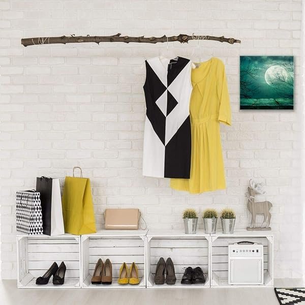 Schlüsselkasten 'Vollmond am Steg' 30x30 Glas, inkl. Haken Schlüsselbrett Schlüssel-Box Design Aufbewahrung – Bild 4