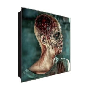  Schlüsselkasten 'Walking Dead ' 30x30 Glas, inkl. Haken Schlüsselbrett Schlüssel-Box Design Aufbewahrung