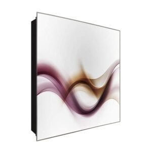  Schlüsselkasten 'Wellengang' 30x30 Glas, inkl. Haken Schlüsselbrett Schlüssel-Box Design Aufbewahrung