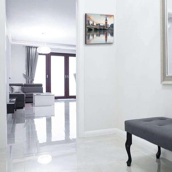 Schlüsselkasten 'Westminster London' 30x30 Glas, inkl. Haken Schlüsselbrett Schlüssel-Box Design Aufbewahrung – Bild 3