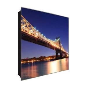  Schlüsselkasten 'Zügelgurtbrücke' 30x30 Glas, inkl. Haken Schlüsselbrett Schlüssel-Box Design Aufbewahrung